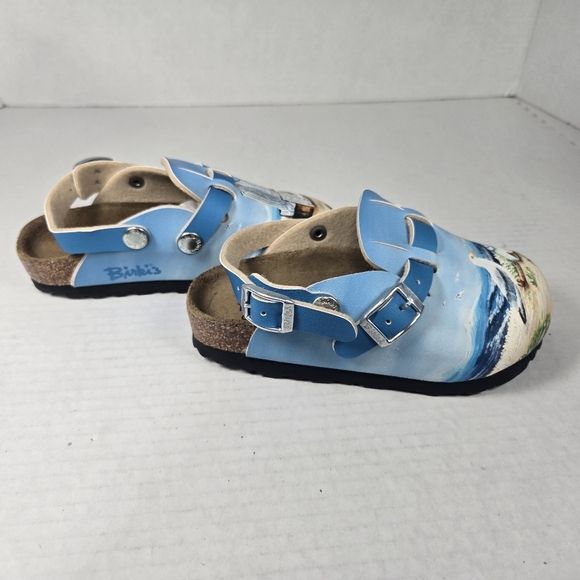 Birkenstock Birki's Unisex Kids Kay Birko Flor Seagull Slingback Clog Sz EU27 C9 - Picture 6 of 10